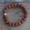 Rudraksha Mala Karkötő  - Natúr